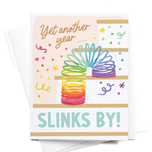 Yet Another Year Slinks By Greeting Card
