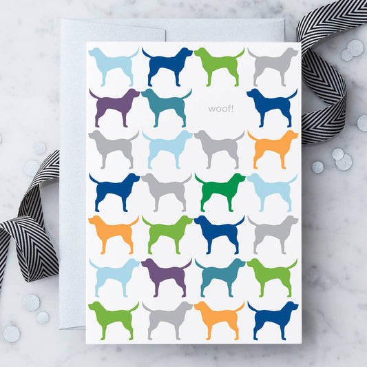 Woof. Graphic Dog Greeting Card