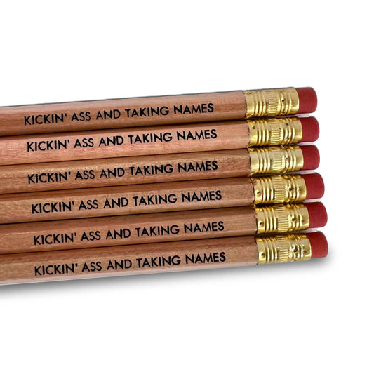 Kickin' Ass Pencils -  Office Supplies, set of 6
