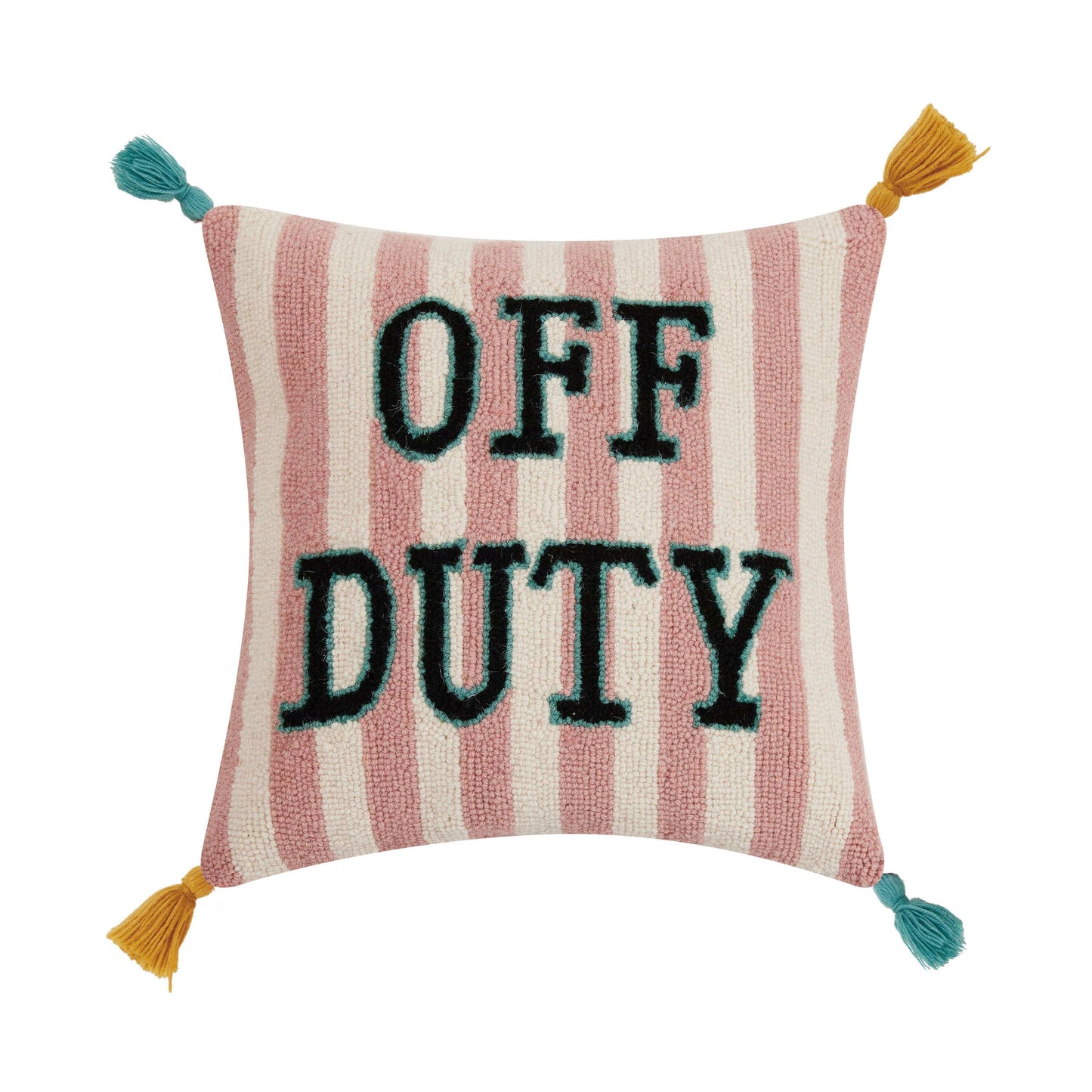 Off Duty With Tassels Hook Pillow