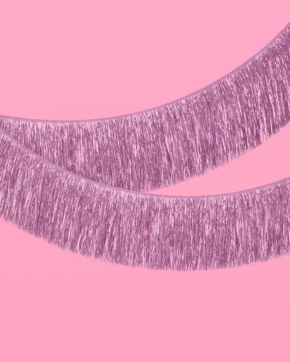 Party Lavender Fringe Foil Banner, Birthday Decorations