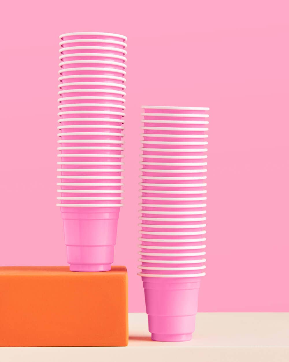 Pink Plastic Shot Glasses, Bach Decor, Bday Party Supplies