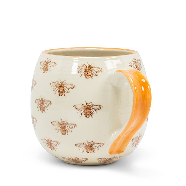 Allover Insect Ball Mug-5"L(16oz): Yellow
