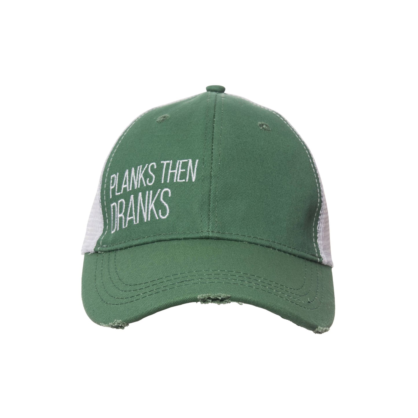 Cotton 10" Green Planks Then Dranks Baseball Hat