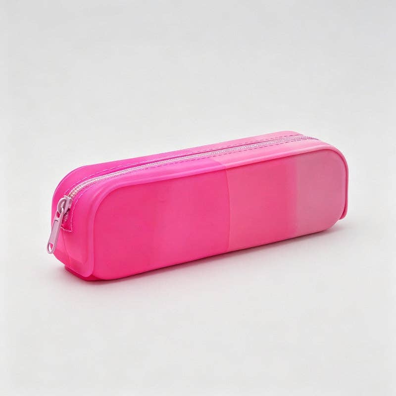 Rainbow Gradient Accordion PVC Pencil Case: Orange / OS