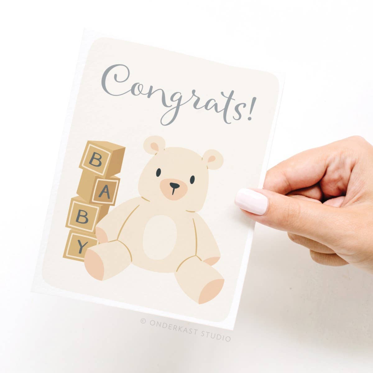 Congrats! Teddy Bear Greeting Card