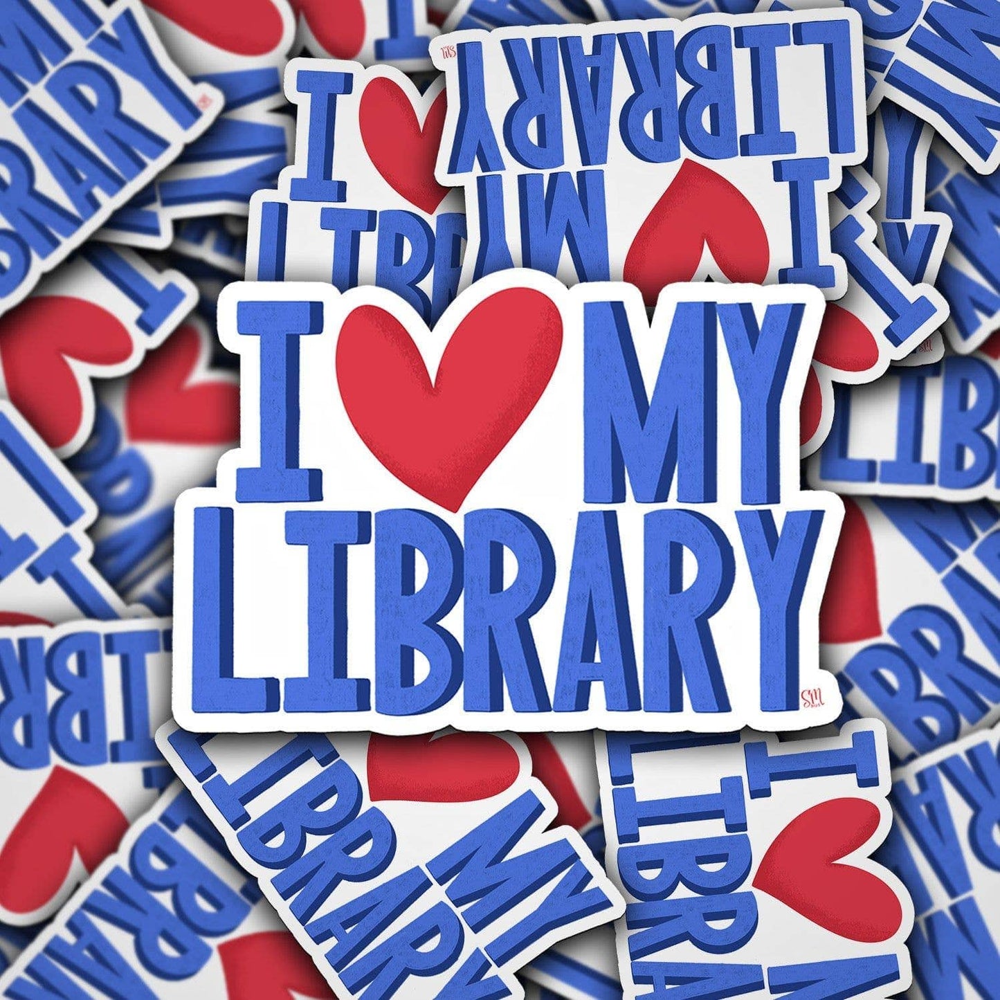 I ❤️ My Library Vinyl Sticker: Single