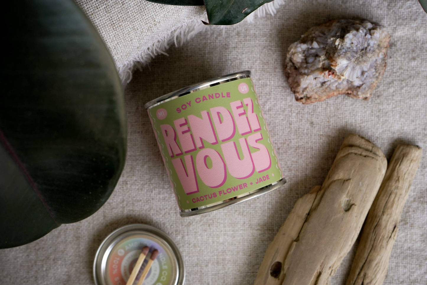 Rendezvous | Cactus Flower + Jade 8oz Soy Candle