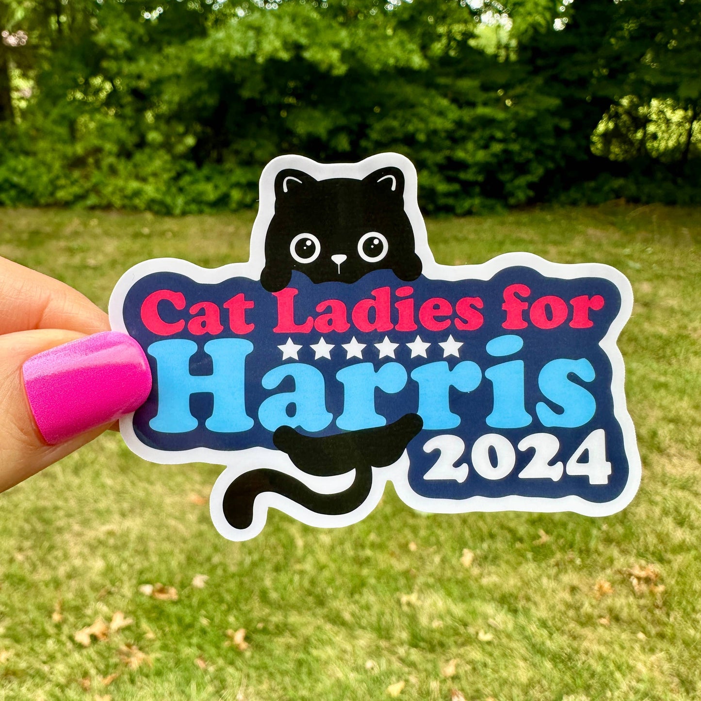 Cat Ladies for Kamala Harris Sticker