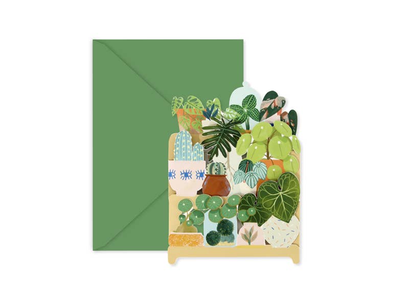 Plant Stand Die-Cut Accordion Card