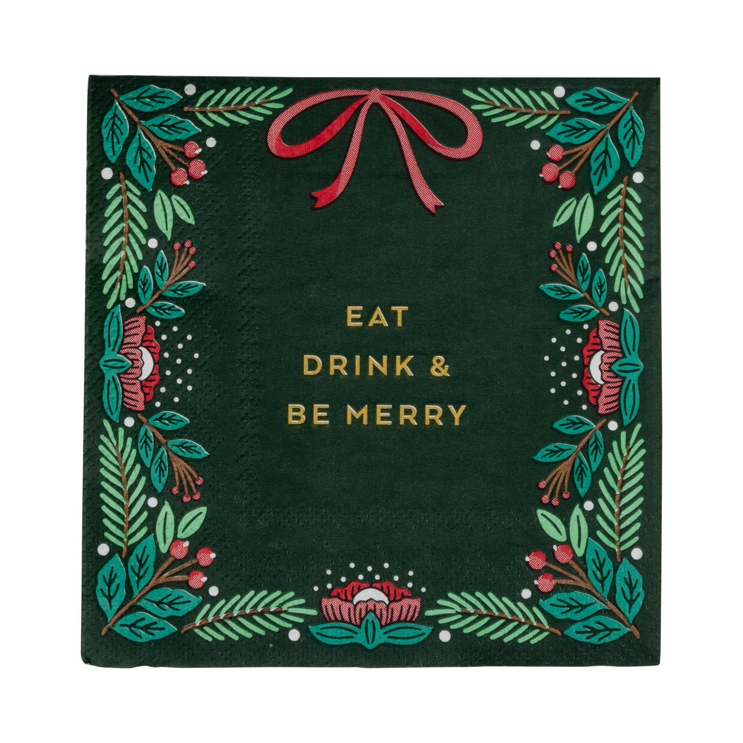 Eat Drink & Be Merry Cocktail Napkin