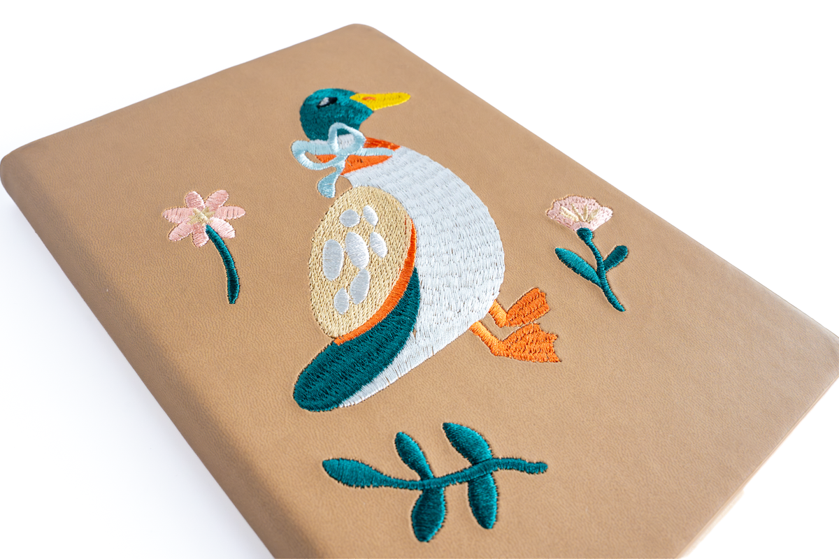 Ducky Hardbound Embroidered Notebook HBE2607L