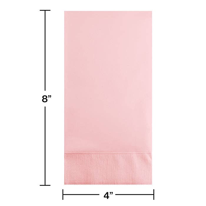 Classic Pink 3 Ply Guest Towels, 16/Pkg