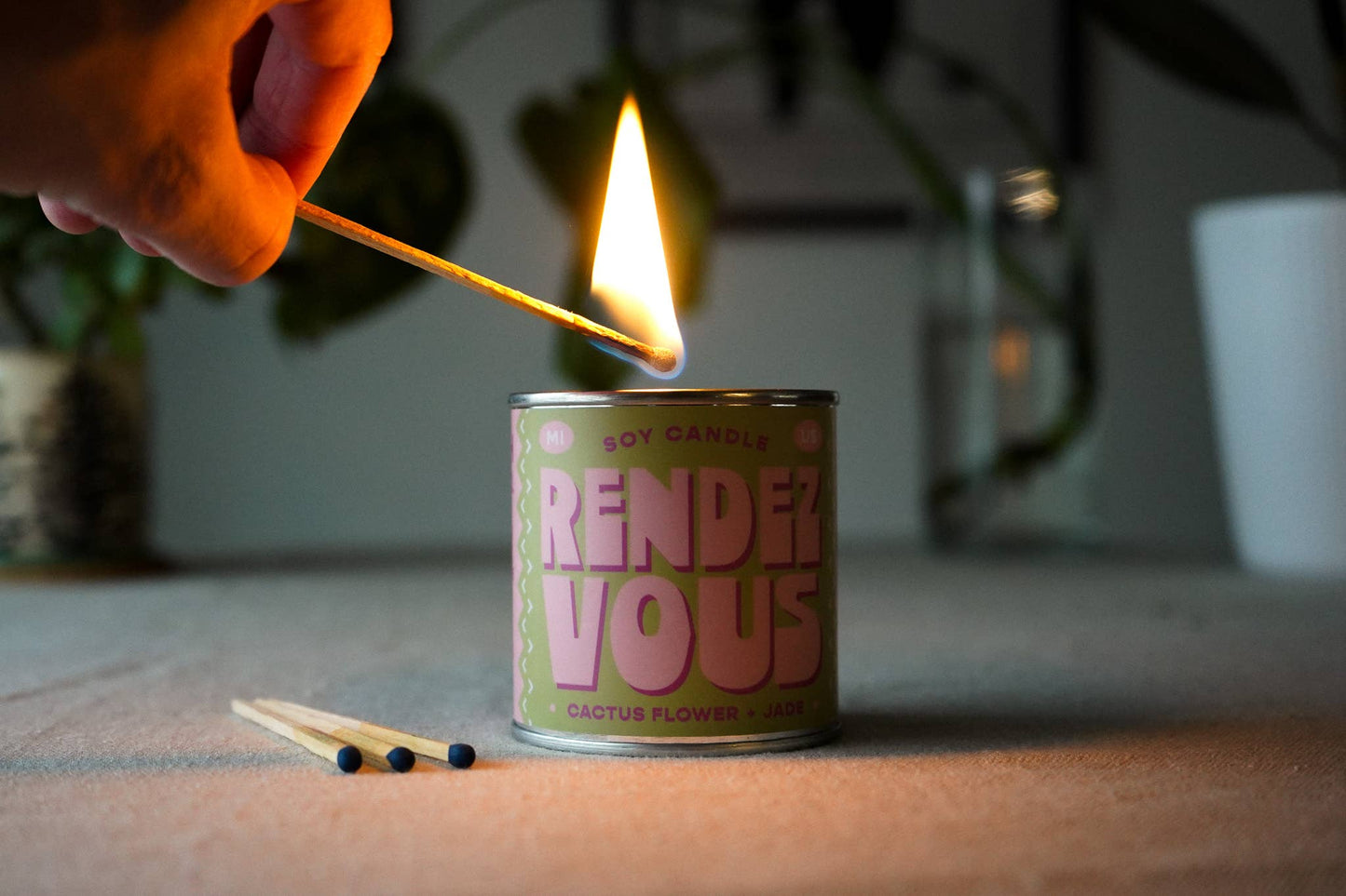 Rendezvous | Cactus Flower + Jade 8oz Soy Candle