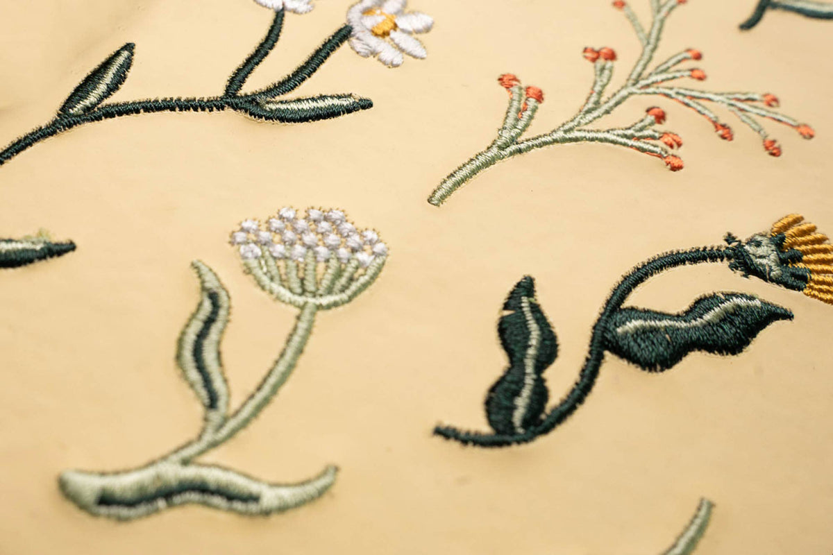 Butter Yellow Blooms Embroidered Journal Notebook AHBC2329L