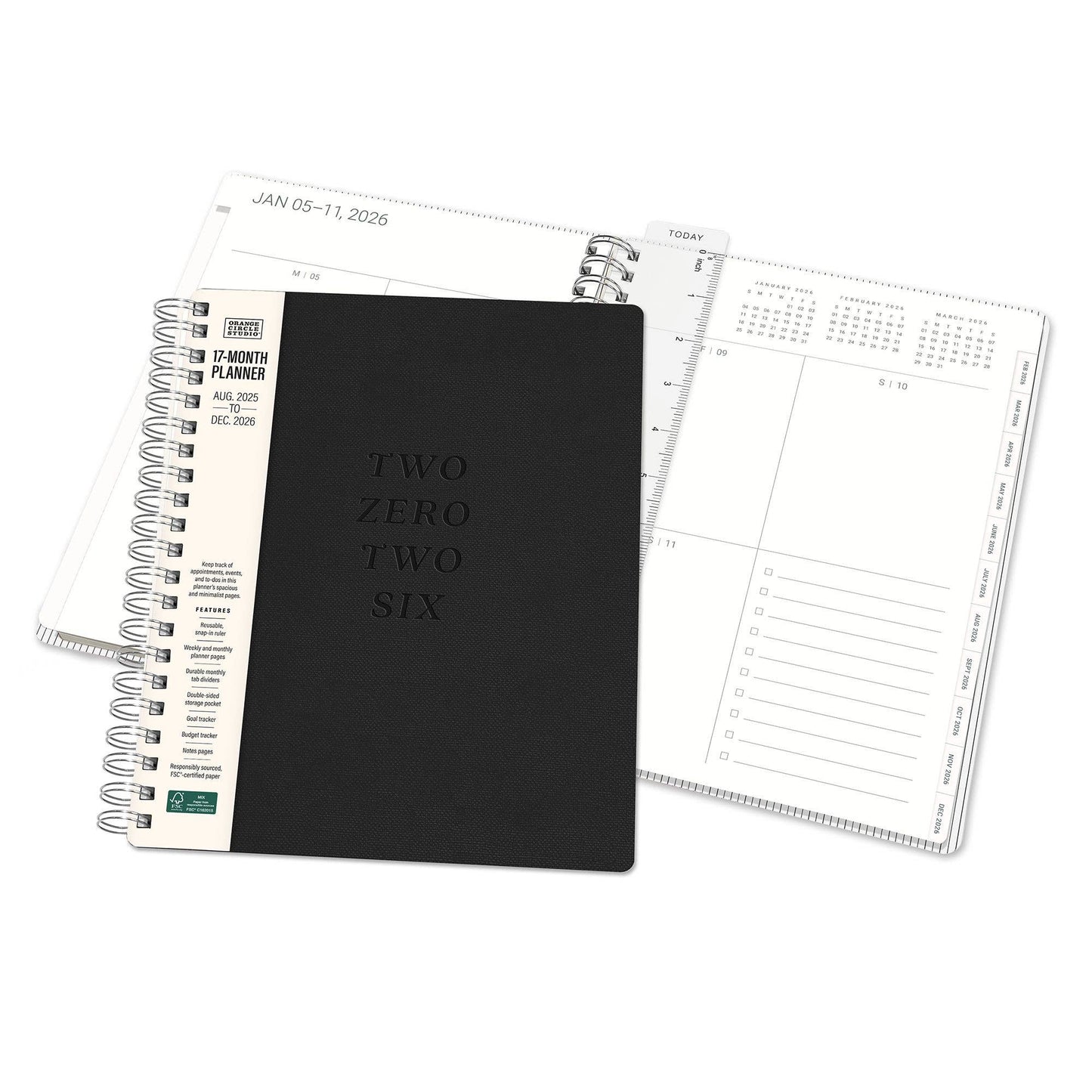2026 Midnight Black Baxter Planner