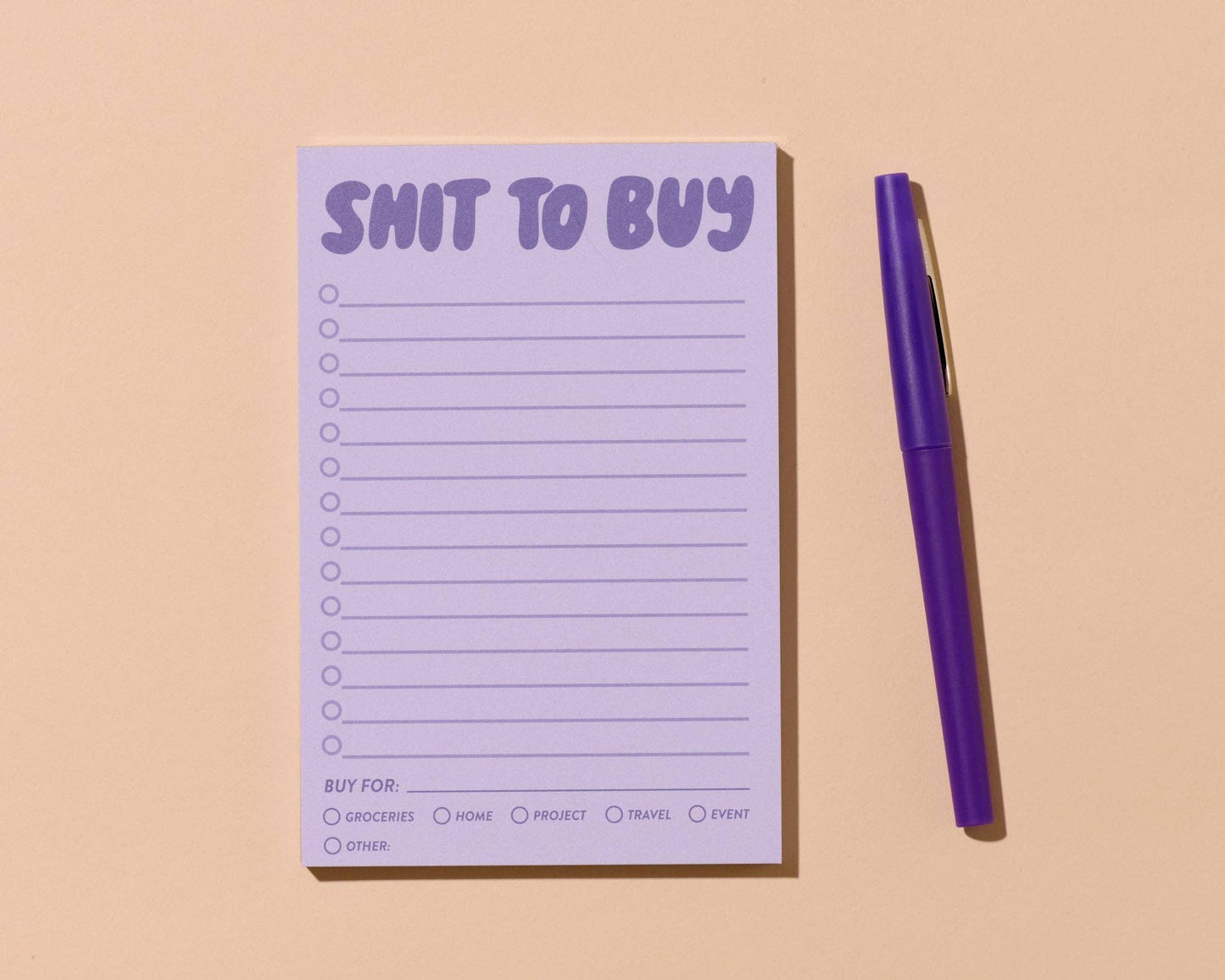 Shit To Buy Notepad