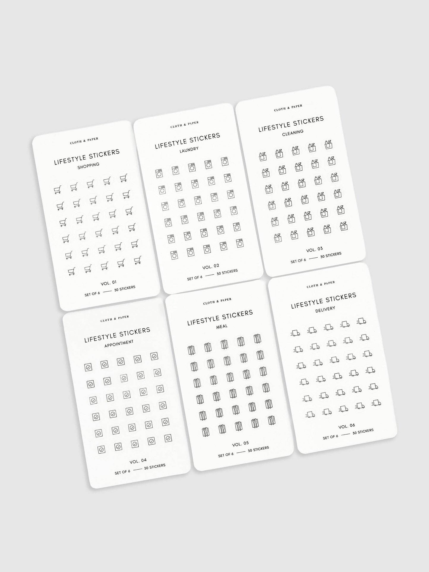 Mini Icon Stickers | Lifestyle: Transparent