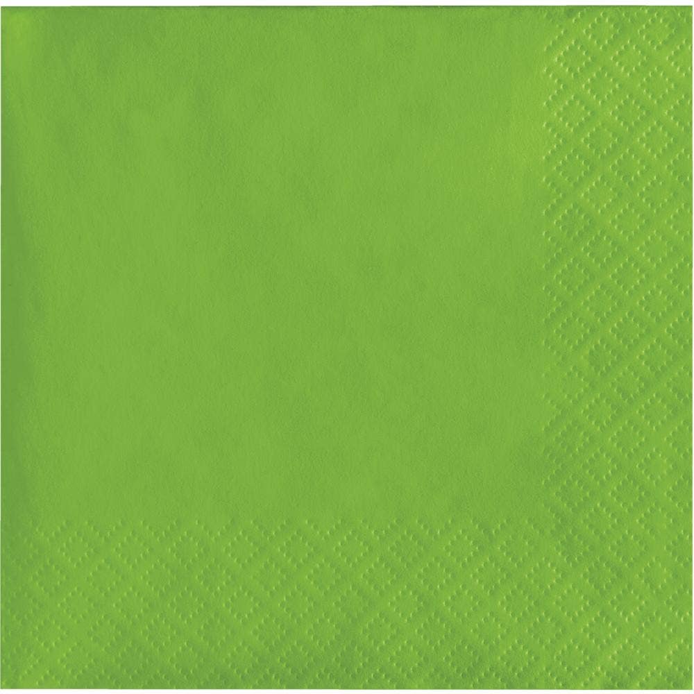 Fresh Lime Green Value Friendly Beverage Napkins, 20/Pkg
