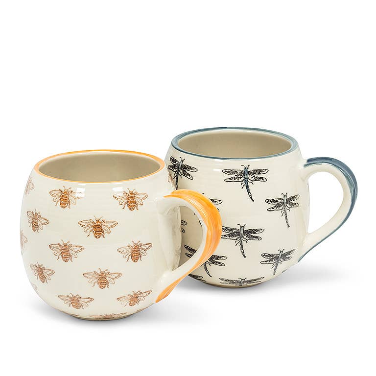 Allover Insect Ball Mug-5"L(16oz): Yellow