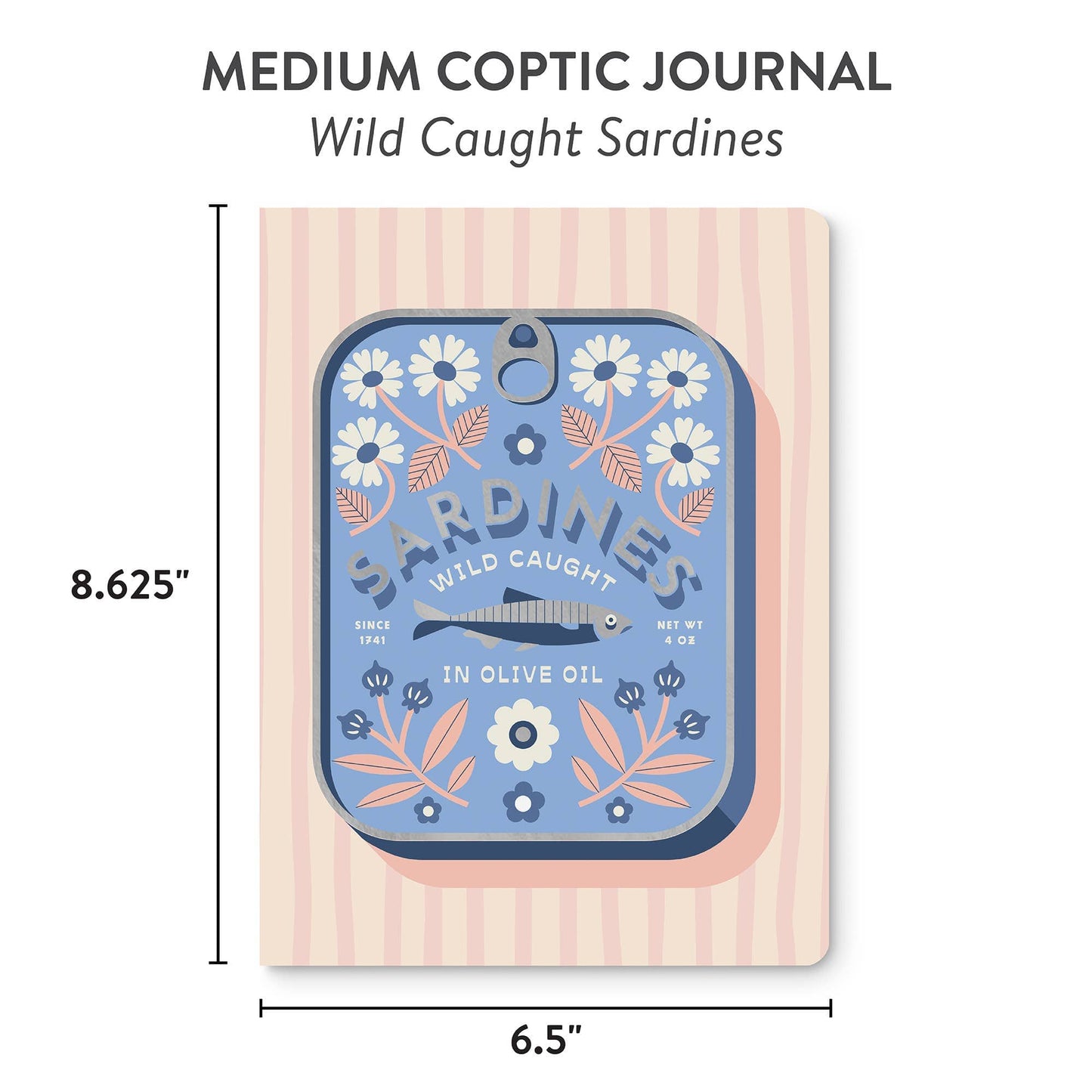 Wild Caught Sardines Medium Coptic-Bound Journal