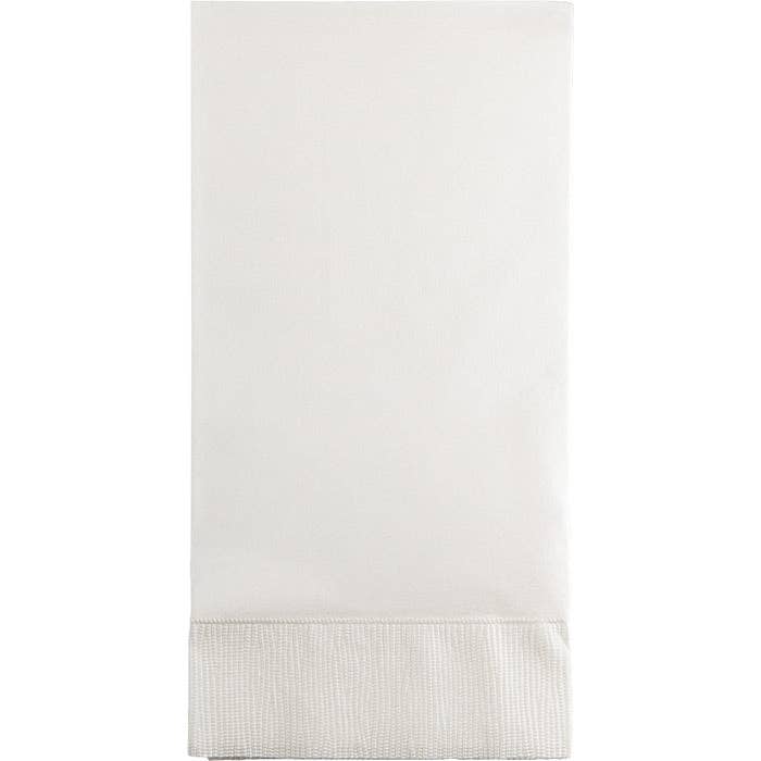 White 3 Ply Guest Towels, 16/Pkg