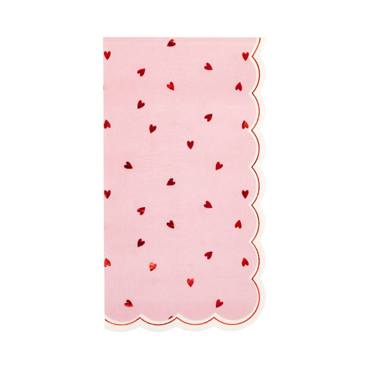 Scattered Hearts Dinner Napkin