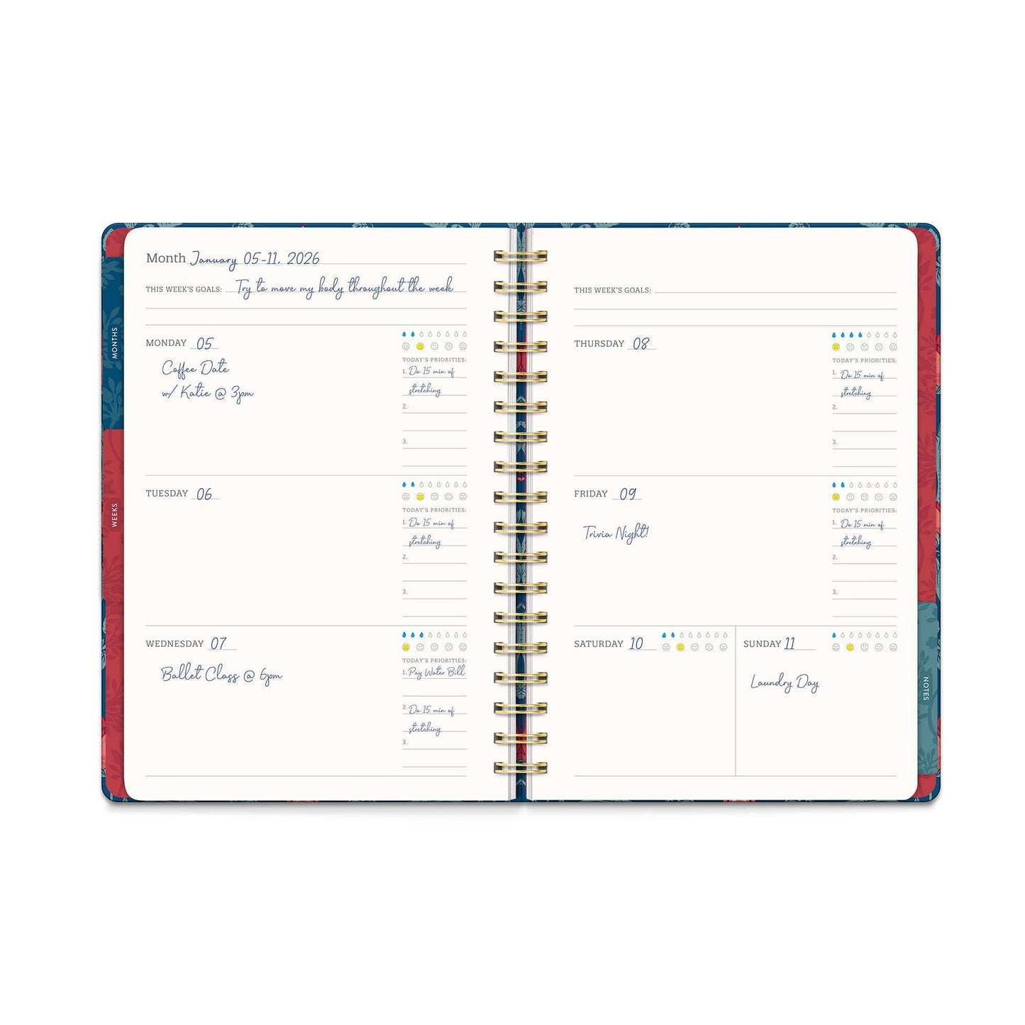 Garden Renaissance Undated Tri-Tab Planner