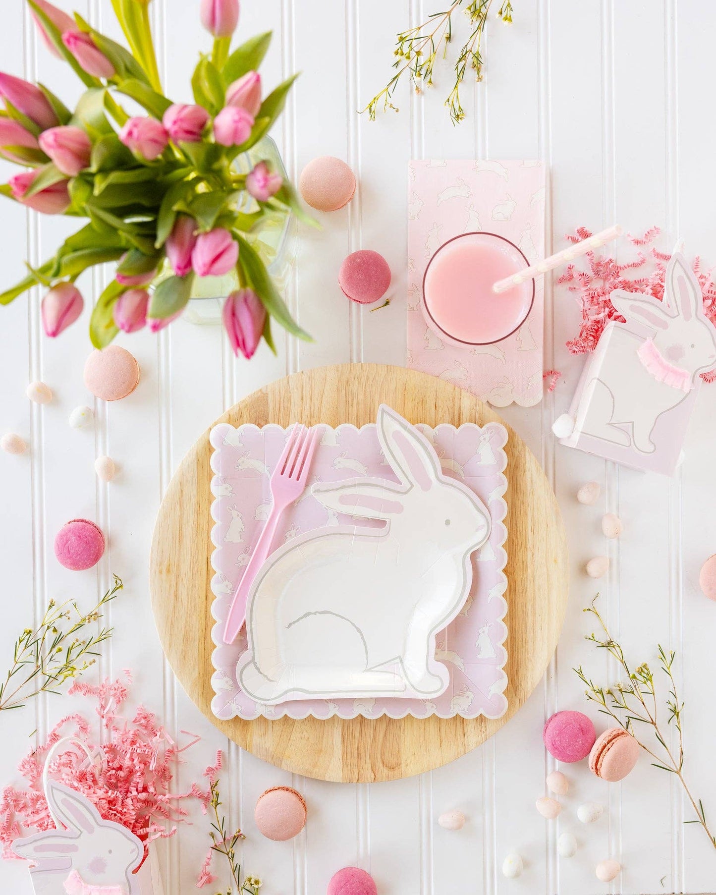 Full Bunny Shaped Paper Plate