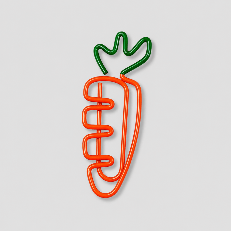 20PCS Creative Vegetable Series Carrot Shape Paper Clips: Carrot / One Size/1Pack/20PCS