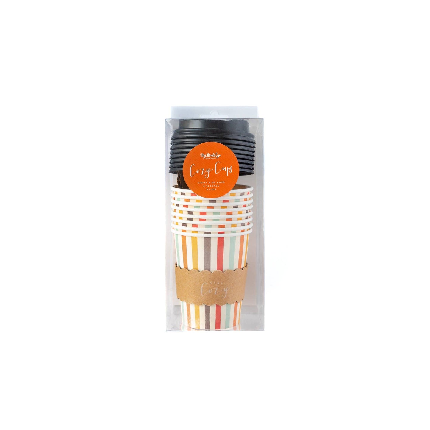 Harvest Stripes To-Go COZY Cups (8 - 8oz)