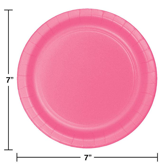 Candy Pink Value Friendly Paper Dessert Plates, 8/Pkg