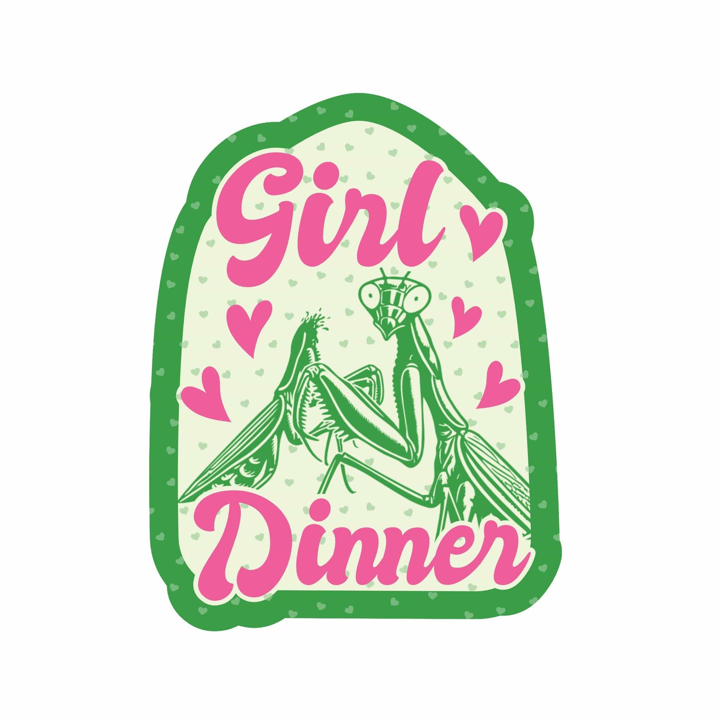 Girl Dinner Praying Mantis Sticker