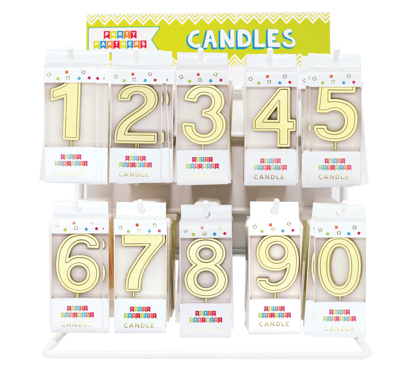 Gold Number Candle