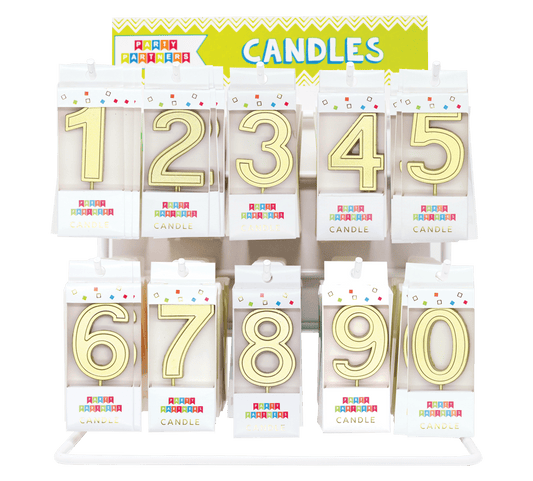 Gold Number Candle