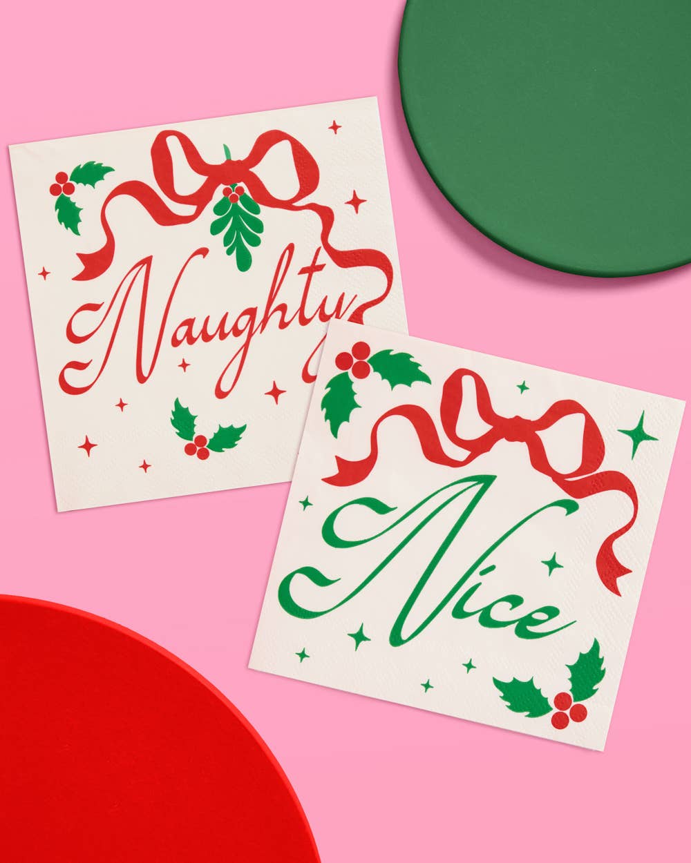 Naughty or Nice Napkins - 25 paper napkins Christmas Xmas Holiday Tablescape