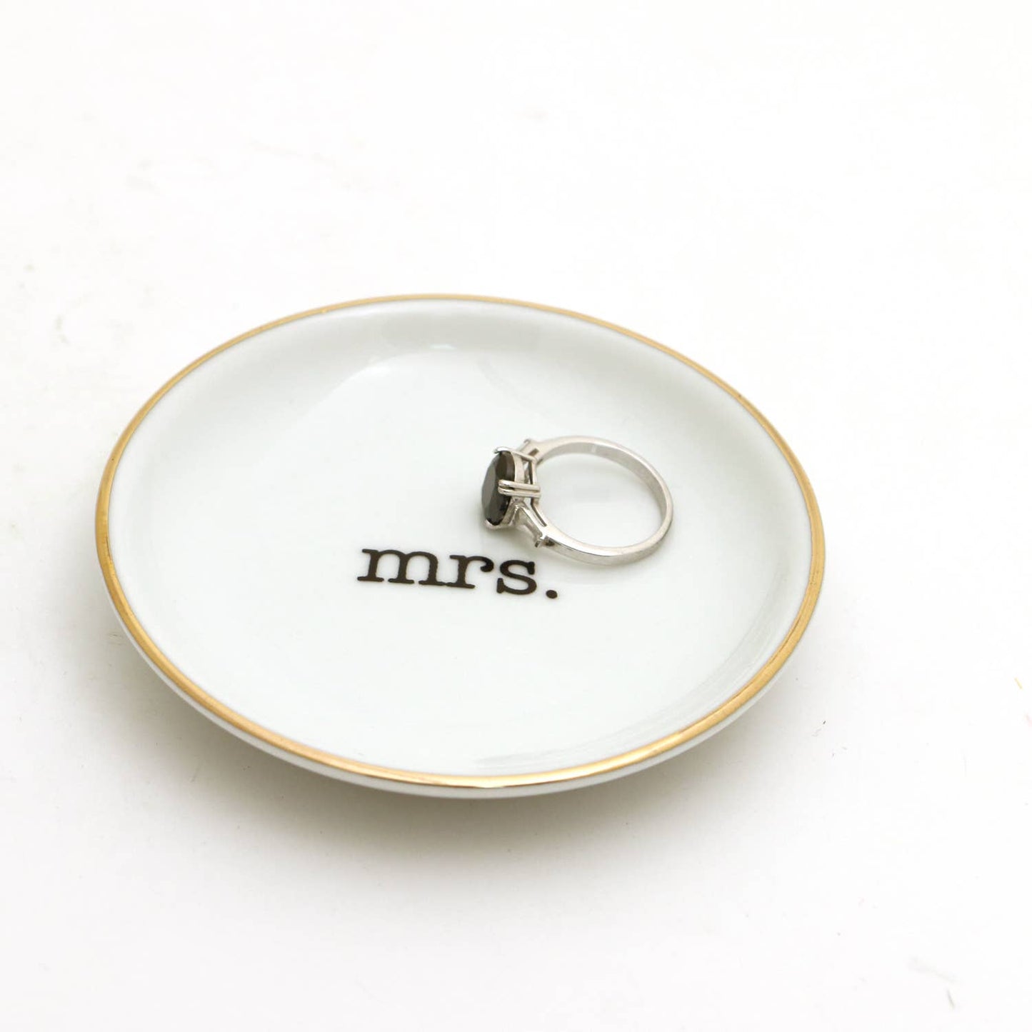 Mrs. Ring Dish with 22k Gold Accents