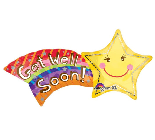 27" Get Well Soon Shooting Star Balloon