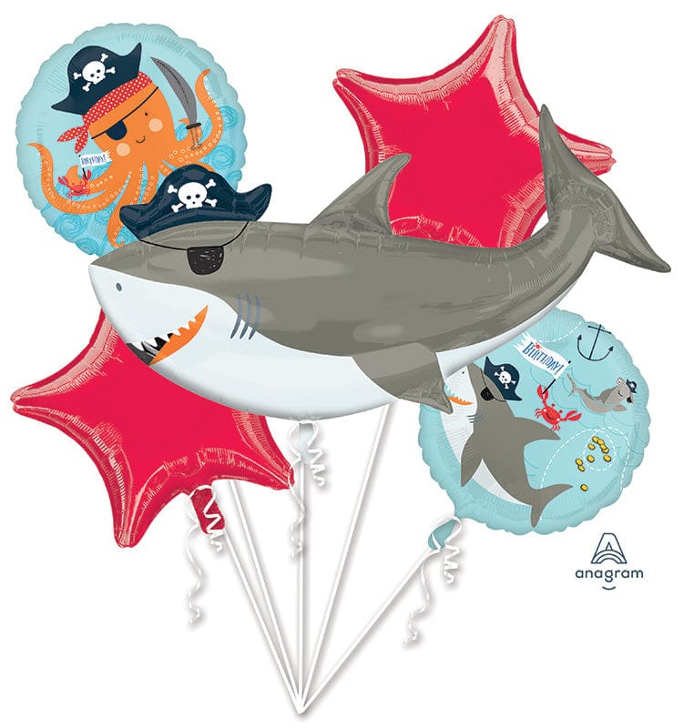 Ahoy Shark Birthday Bouquet Balloon