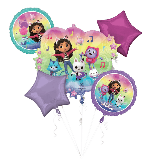 Gabby's Dollhouse Music Notes Bouquet Balloon