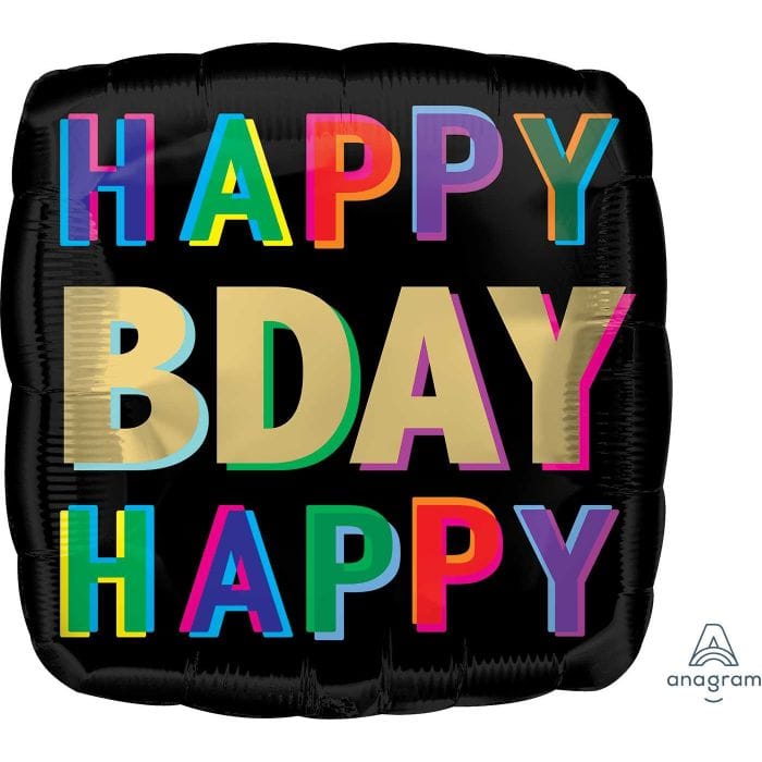 18" Big Bold Happy Birthday Balloon
