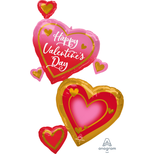 58” Happy Valentine’s Day Hearts Balloon