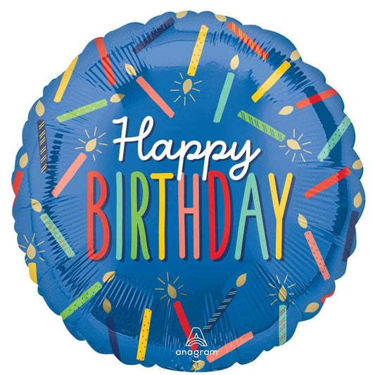 18" Happy Birthday Candles Balloon