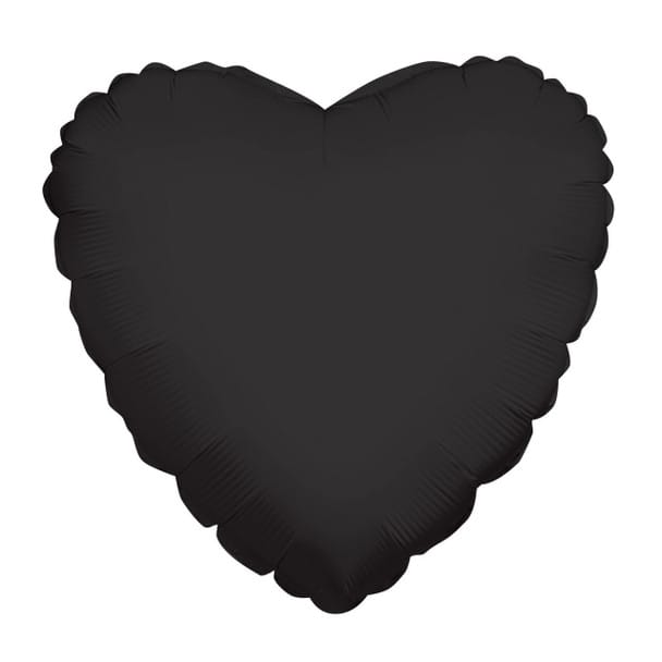 18" Black Heart Balloon