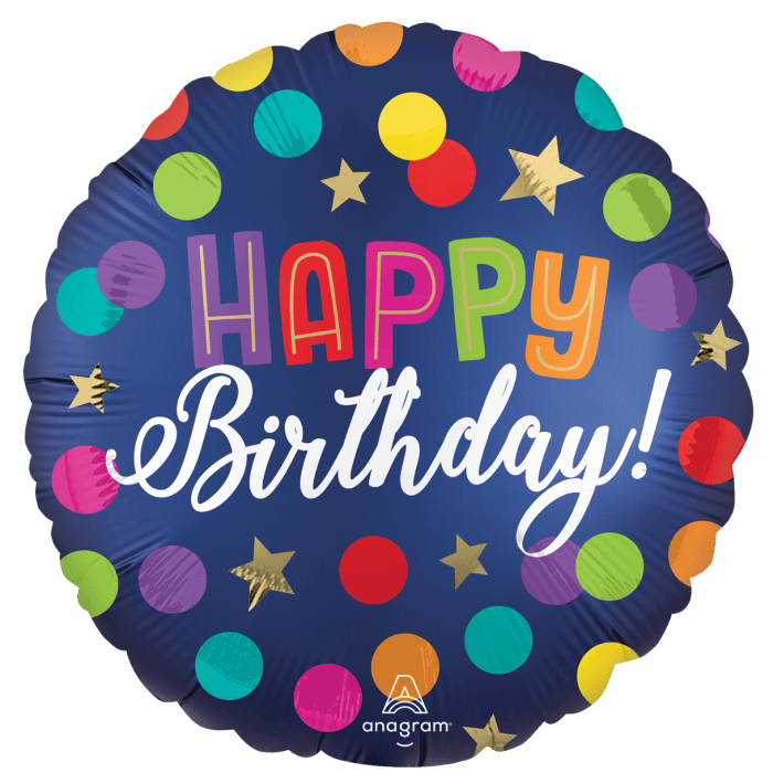 18" Happy Birthday Confetti Balloon