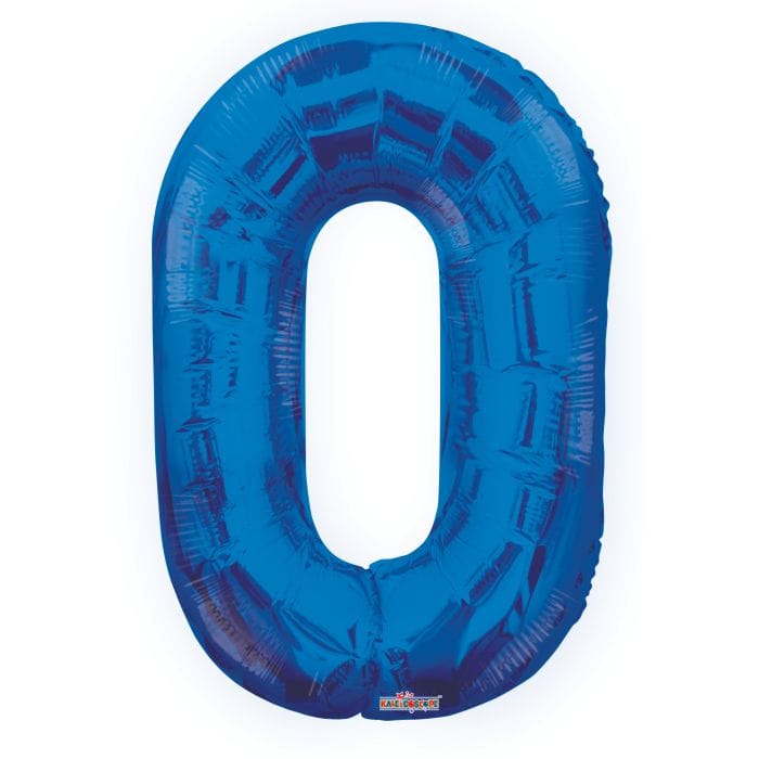 Silver/ Blue/ Black Foil Number Balloon