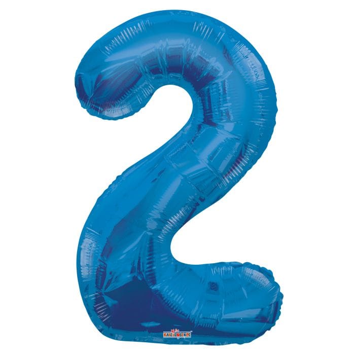 Silver/ Blue/ Black Foil Number Balloon