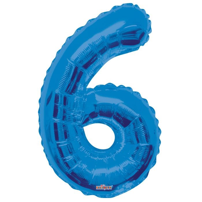 Silver/ Blue/ Black Foil Number Balloon