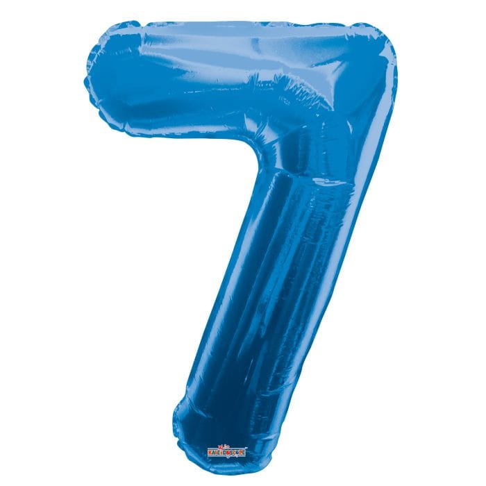 Silver/ Blue/ Black Foil Number Balloon