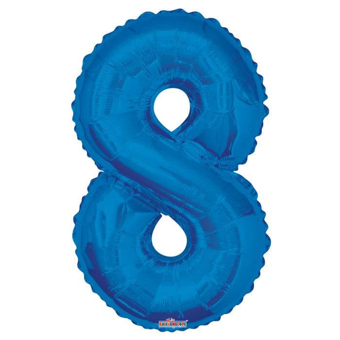 Silver/ Blue/ Black Foil Number Balloon